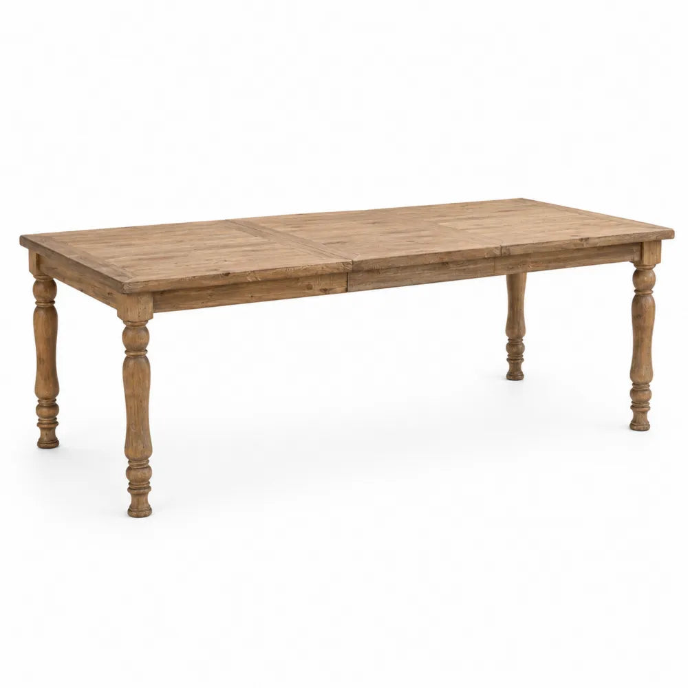 Table à manger rectangulaire en bois de pin